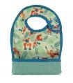 Babero con bolsillo reversible orangutanes, talla +6m CLOSE PARENTS