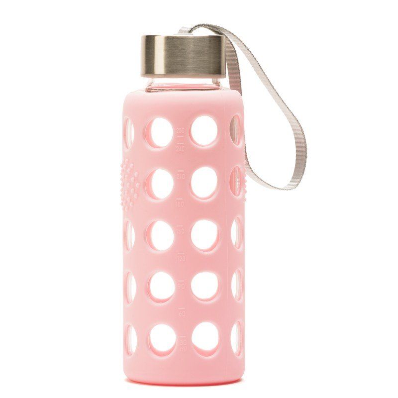 botella reutilizable bbo irisana 300 ml con funda de silicona 4