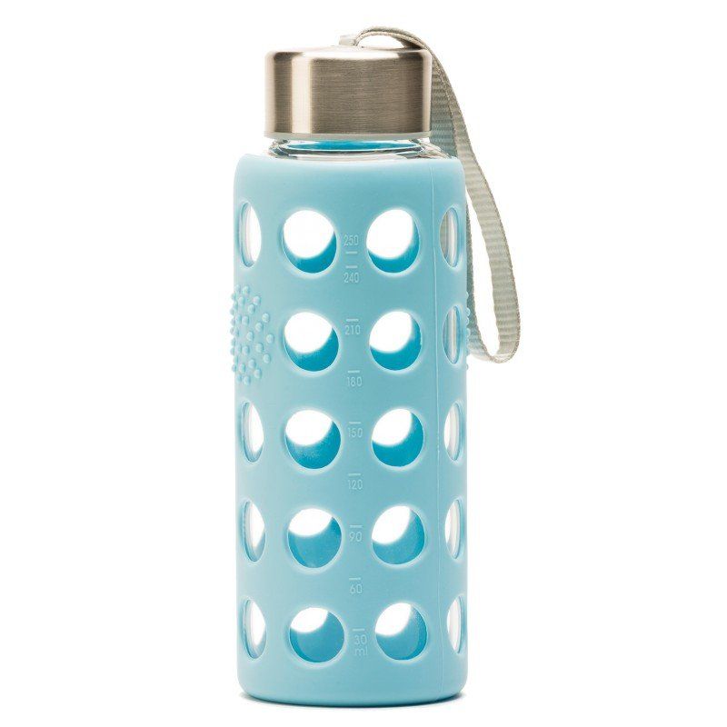 botella reutilizable bbo irisana 300 ml con funda de silicona 2