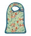 Babero con bolsillo reversible orangutanes, talla +6m CLOSE PARENTS