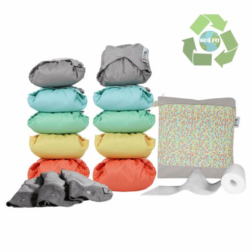 Pack 10 Pañales reutilizables colores pastel   POP IN V2